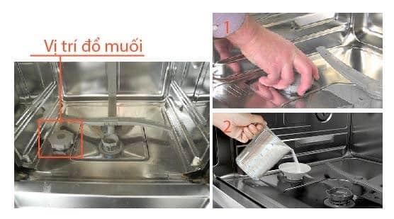 Hướng dẫn đổ muối vào máy rửa bát