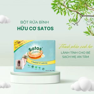 Bột rửa bình sữa hữu cơ Satos