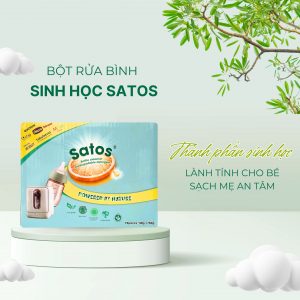 Bột rửa bình sữa sinh học Satos