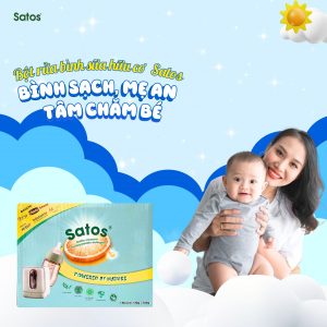 Bột rửa bình sữa hữu cơ Satos