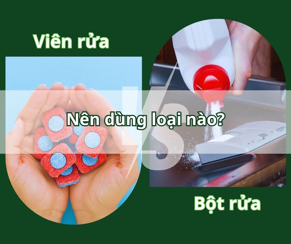 Nên dùng bột rửa bát hay viên rửa bát