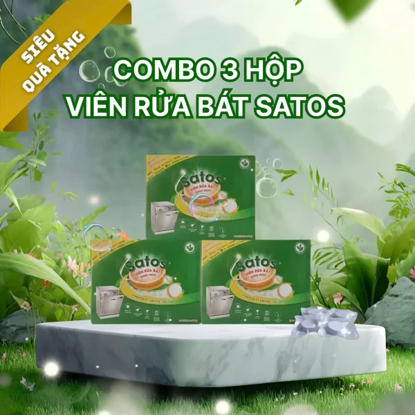combo 3 viên rửa bát satos