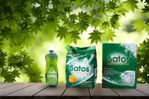 Bột rửa bát satos an toàn cho trẻ em