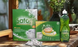 Bộ sản phẩm rửa bát Satos hữu cơ an toàn