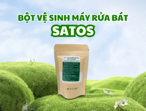 bột vệ sinh máy rửa bát Satos