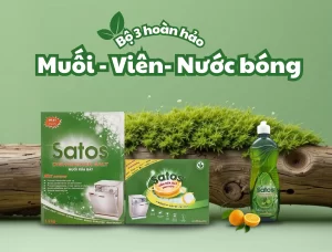 Bột rửa bát hữu cơ satos