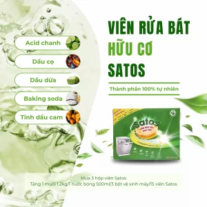 viên rửa chén hữu cơ satos