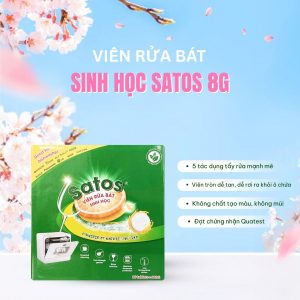 Viên rửa bát sinh học Satos mini 8g